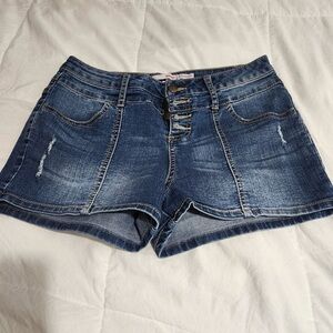 Women's Blue Denim Shorts